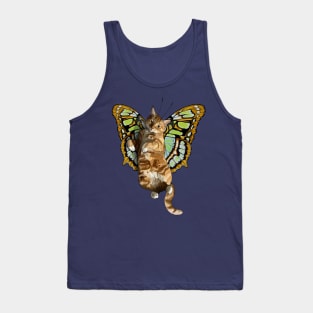 Malachite Ginger Tabby Flitter Kitty Tank Top